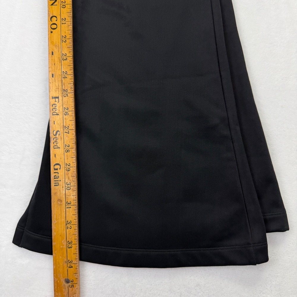 Adidas Track Pants Womens Medium Black Gold Flared Split Hem Trefoil Originals - Picture 9 of 12